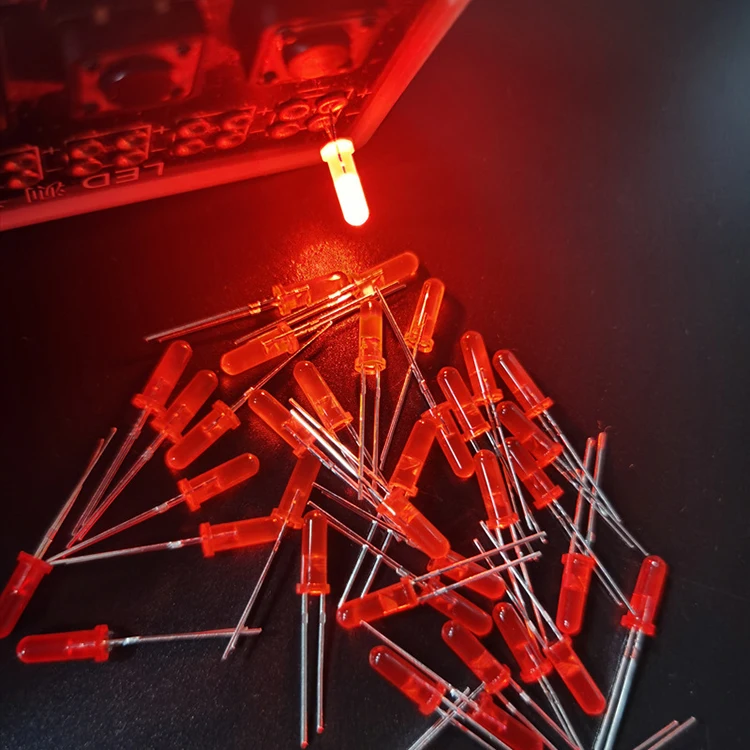 Высокое качество низкая цена под заказ 10 мм высокая яркость светодиод красный цвет светоизлучающий диод теплый