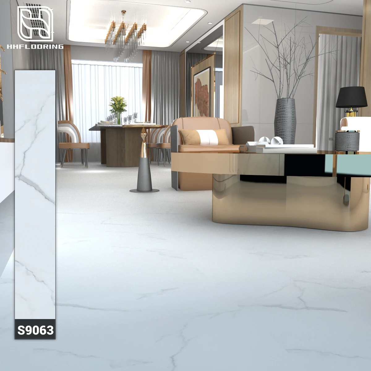 HHFLOORING NEW spc flooring plastic floor tiles Granite/Marble/Stone S9063