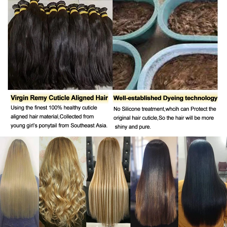 Luxury Double Drawn Hand Tied Weft Hair Extension Human Hair, Russian Hair Handtied Wefts