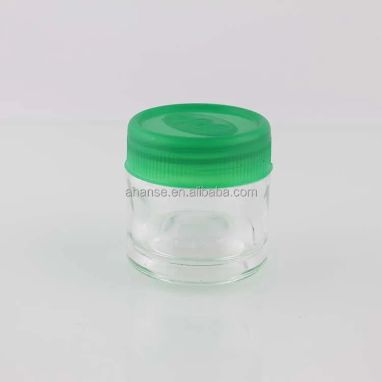 mini 10ml 10g 20ml 20g custom embossed logo plastic cap glass jar for balm medicine ointment