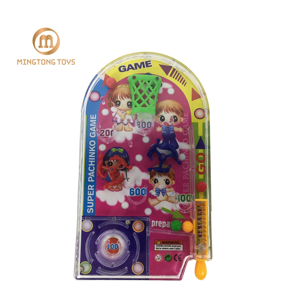 Promotion Classic Handheld Frame Spring Shooting Ball Plastic Pinball Maze Game Toys