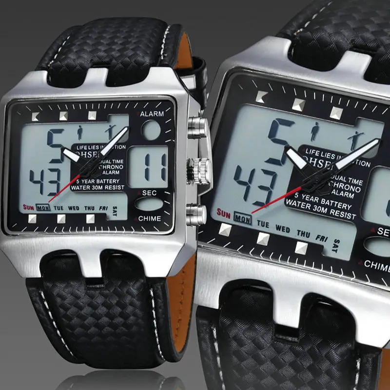 Men AD0930 Reloj Digital Sport Watches Analog Digital Quartz 3ATM Waterproof Dive Fashion Military Watch Relogio Male Clock