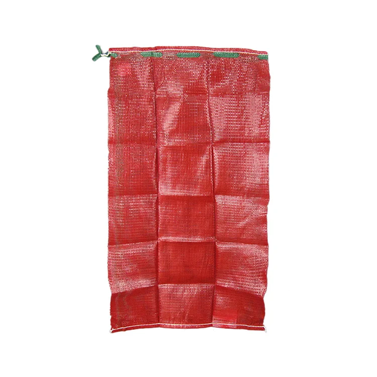 
20kg 25kg 30kg Onion Potato Packing Large Mesh Bag With Drawstring 