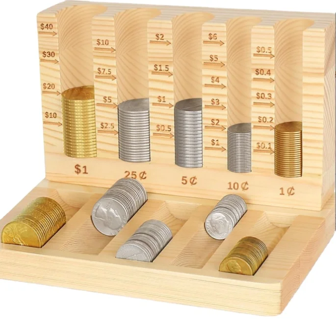 Cute wooden house saving money box piggy bank box for coin collection box kids  wooden money bank