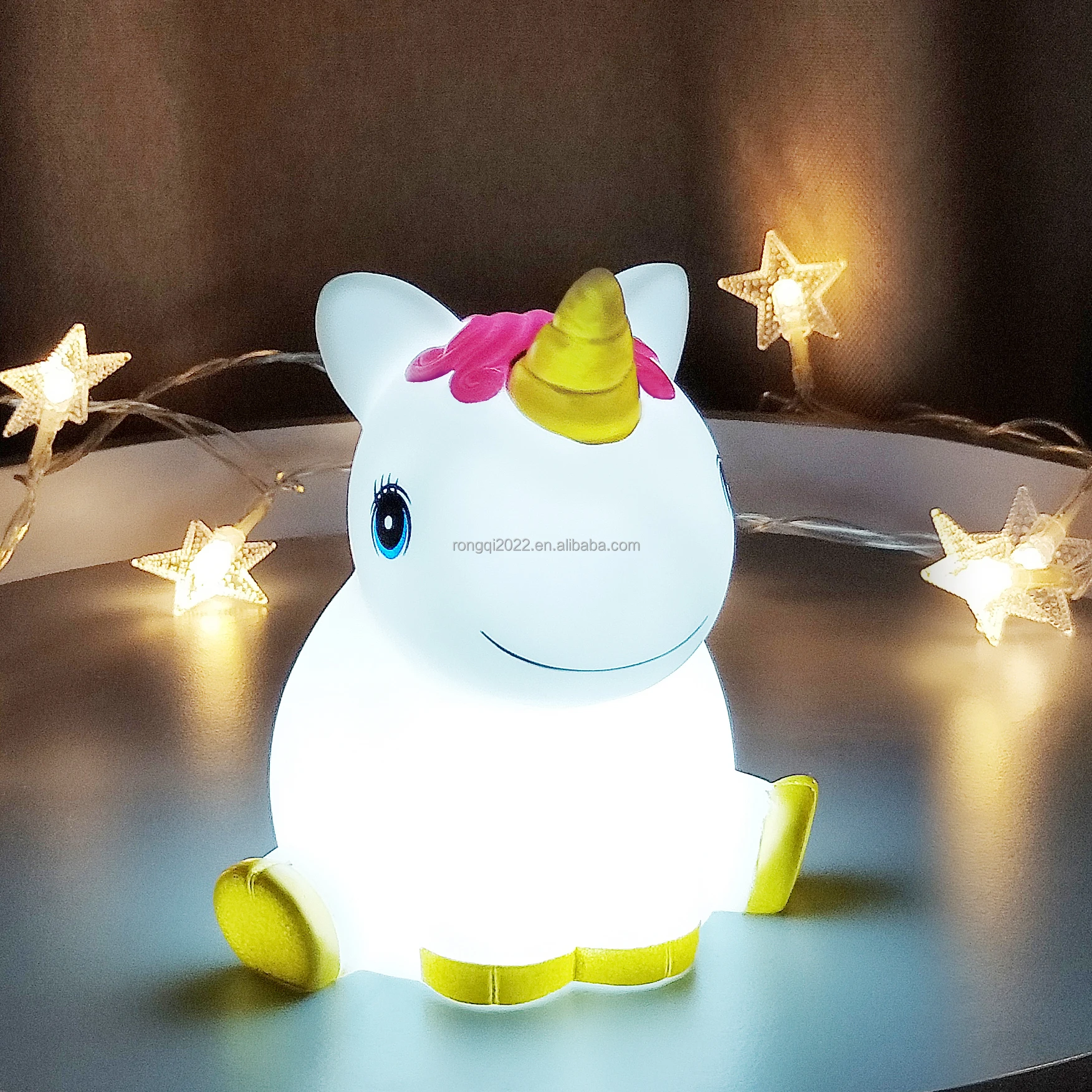 Ночник с единорогом для девочек, 7 видов цветов милый ночник для детей, светодиодная перезаряжаемая лампа с единорогом, подарок, детский ночник