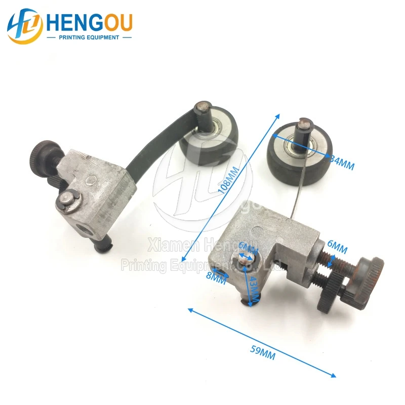 3 Pairs Free Shipping Parts KOMORI Feeder Wheel Install Hole 8mm Paper Pressing Assembly Spare for Komori