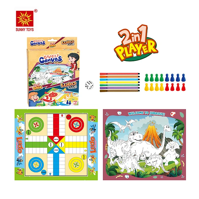 Educational DIY drawing toys chess games coloring drawing sets graffiti painting canvas for kids