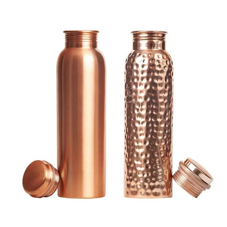 34oz Pure Copper Cup Gym Drinkware Metal Alkaline Ayurvedic Copper Water Bottle
