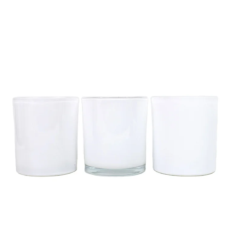 LZ classic home decor scented soy wax candle container with lid white wholesale glass candle containers