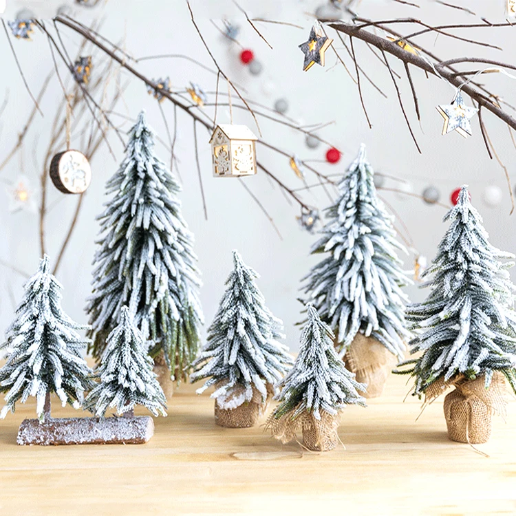 Professional Custom Christmas Tree Small White Christmas Tree Artificial Home Decoration Carton Plastic Table Top Christmas Tree