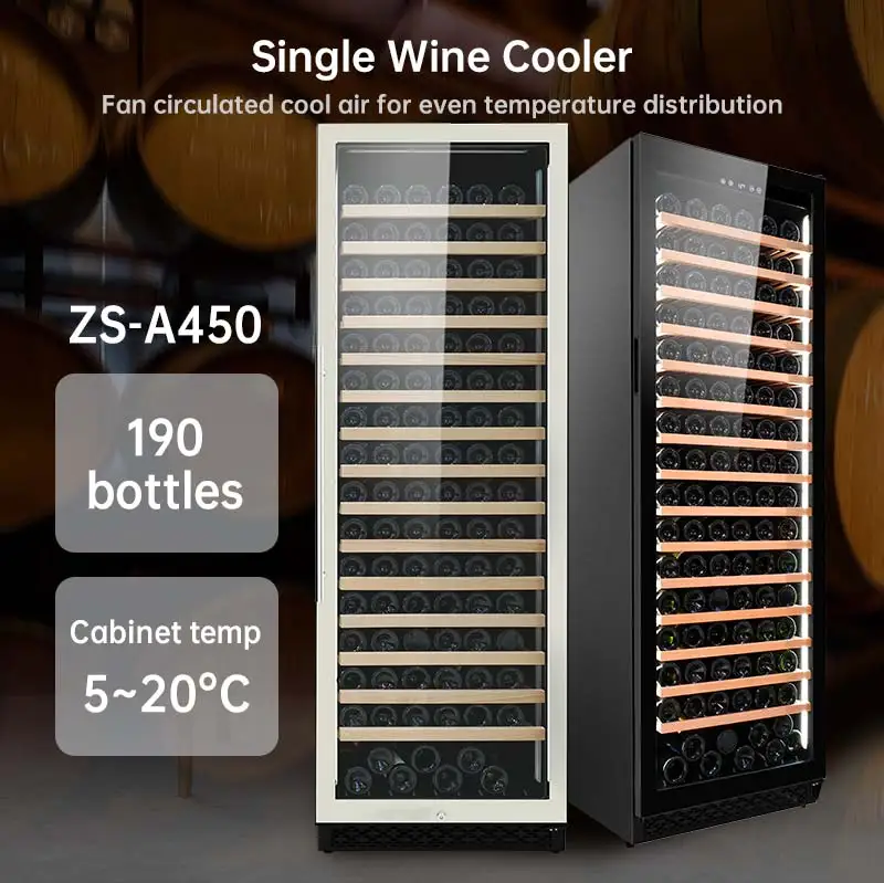 458L Large Wine Fridge 190 Bottles Capacity Built In Wine Coolers Drink Brands Refrigerator Fridges With Compressor For Home
