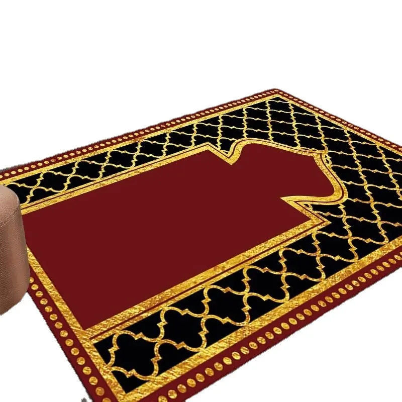 Wholesale Muslim Mecca Hajj Thickened  Printed Middle Eastern-style Pilgrimage Carpet Floor Mat Prayer Mat