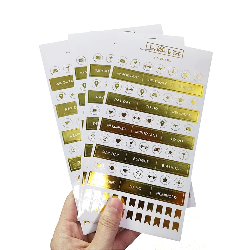 Индивидуальный виниловый прозрачный лист наклейка из золотой