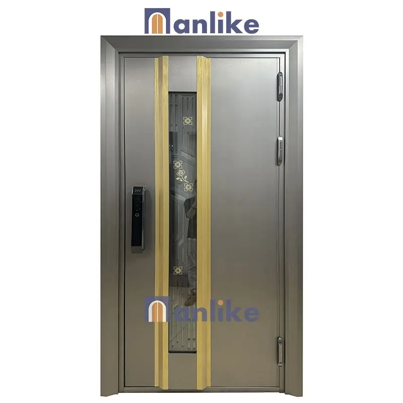 Anlike Metal Security Exterior Apartment Bullet Proof Villa Safety Front 304 Stainless Steel Entrance Armored Door