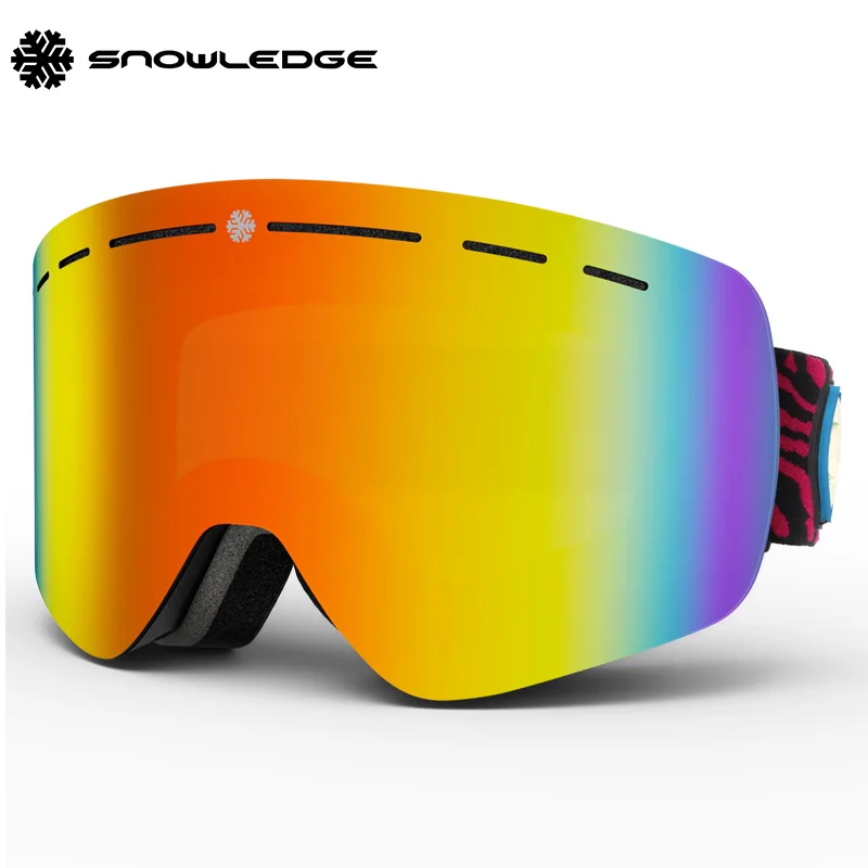 Snowledge 108A Ski Goggles Snow Snowboard Snowmobile Men Women Youth Anti Fog Winter Sports Snowboarding Skiing Goggles