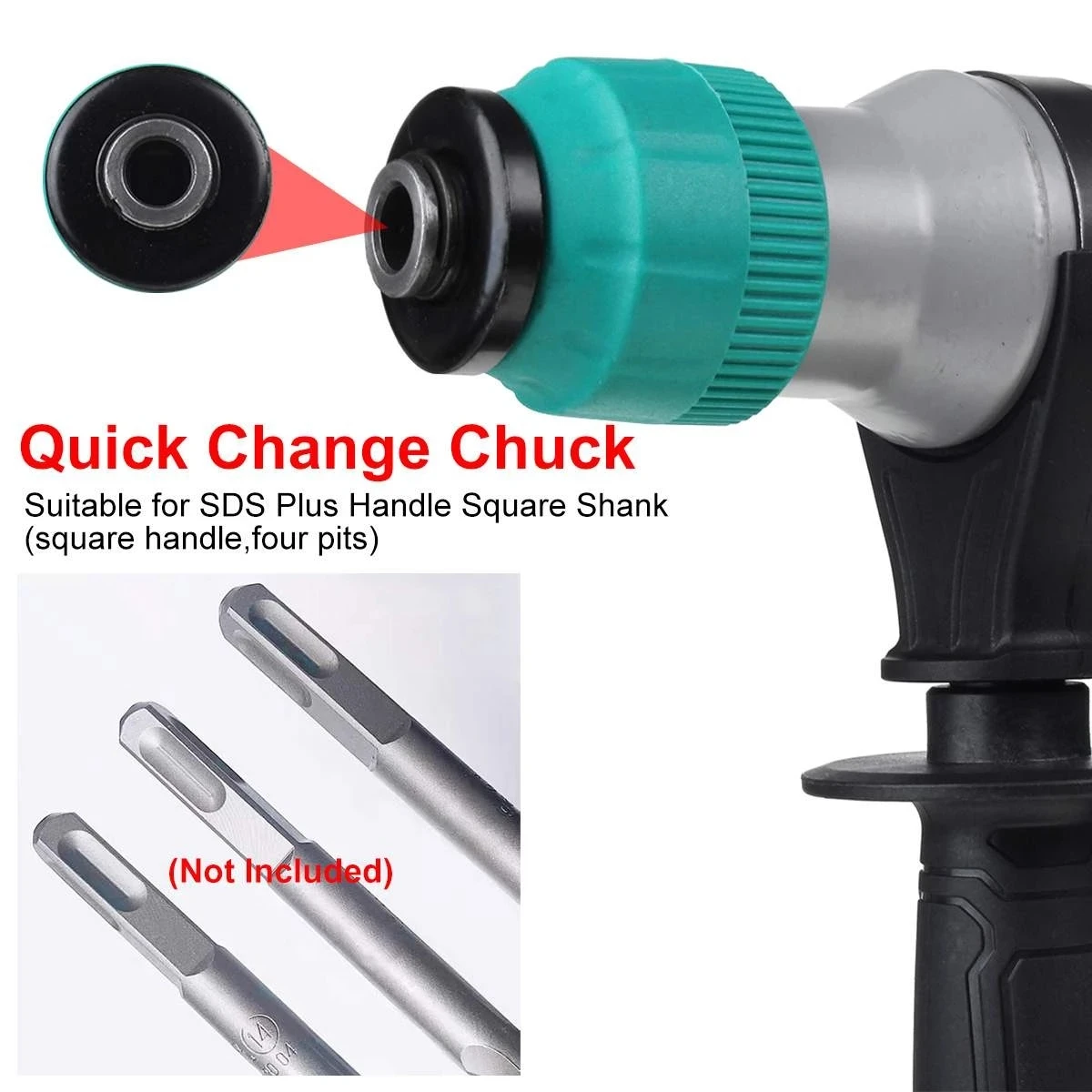 3 in 1 288Vf Rechargeable Pick with 2pcs Battery Brushless Cordless Rotary Hammer Drill Electric Hammer Impact Drill Electric