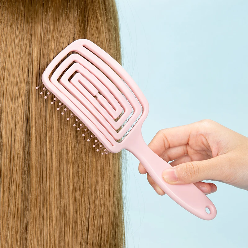 Fashion Design Hair Comb for Women detangling small curly hair brush Hollow Brush Wet And Dry Hair Detangling Brush