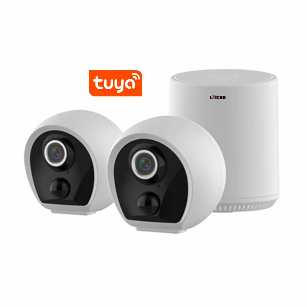 HD 1080P TUYA WiFi NVR Gateway Connection Battery Wireless Camera Tuya NVR With SD Card Slot for Reccording