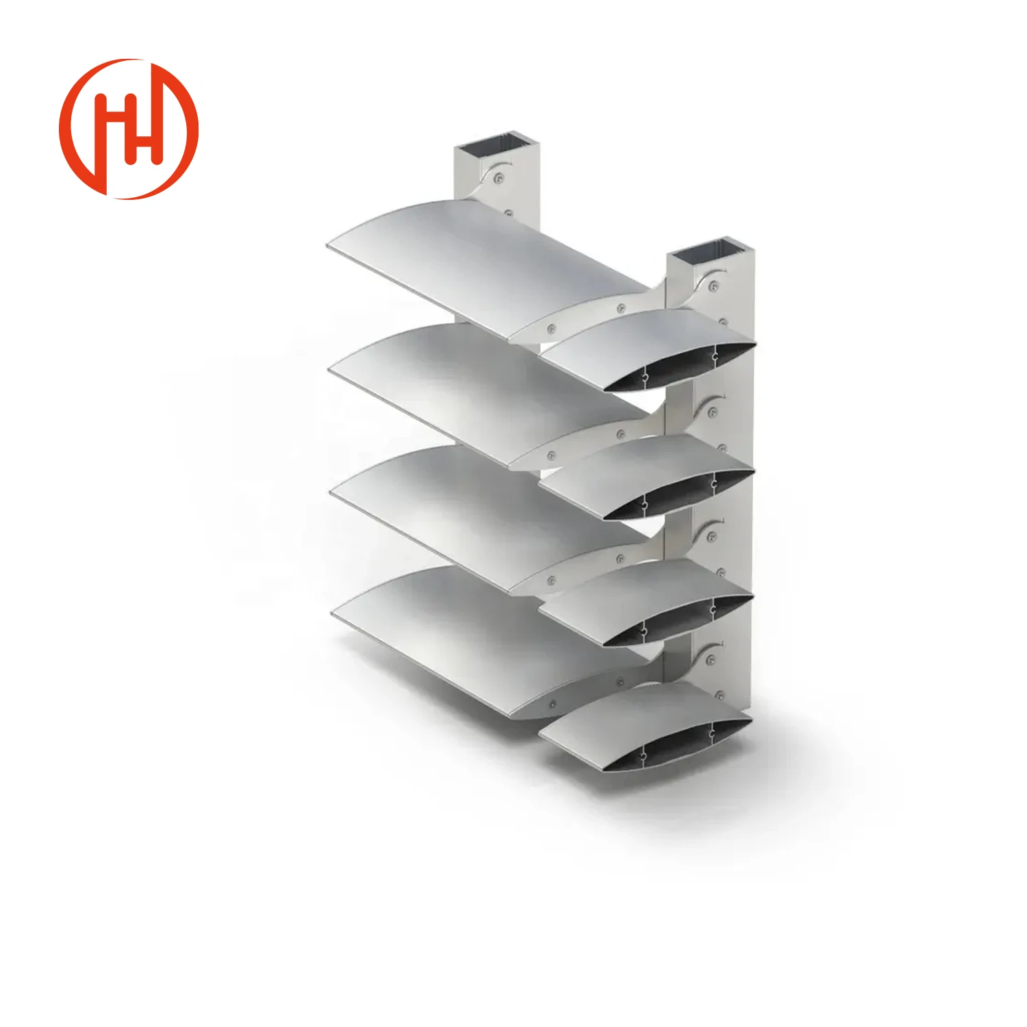 Architectural Sunshade Aluminum Louvers Aluminium Extruded Profiles Aerofoil Louvres