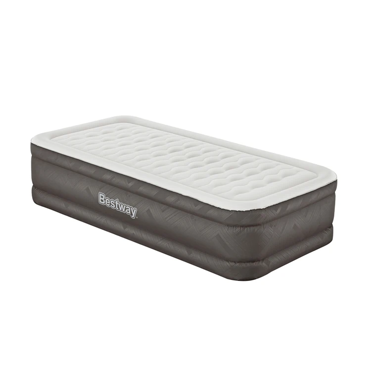 Bestway 69048 Twin Size Fortech Flocking Foldable Gonflable Indoor Single self Inflating Air Mattress Bed