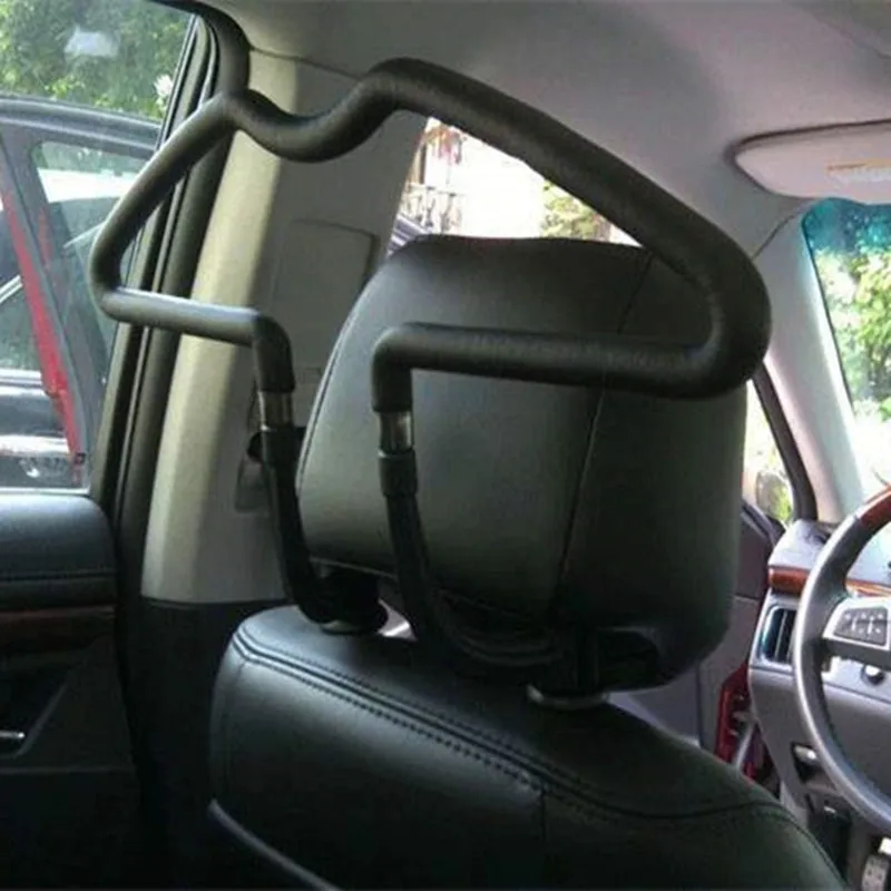 Black Car Clothes Holder Soft Car Coat Hangers Back Seat Headrest Coat Clothes Hanger Jackets Suits Holder Rack Car Supplies