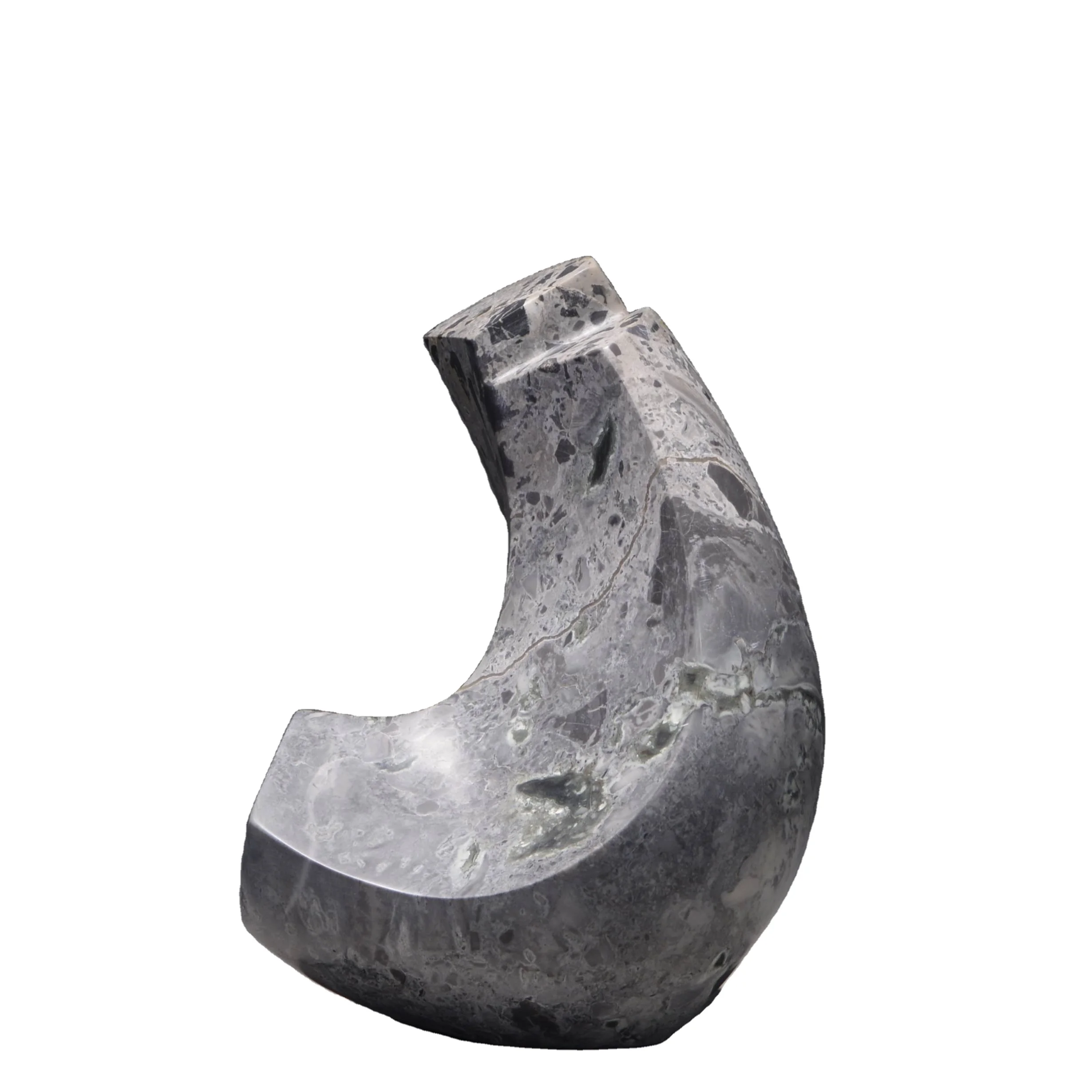 Modern Abstract Marble Sculpture Unique Natural Stone A One-of-a-Kind Piece for Your Collection