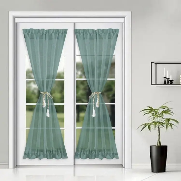 French Door Curtains Glass Doors Screen Curtains Customized Breathable Eco-friendly Curtains