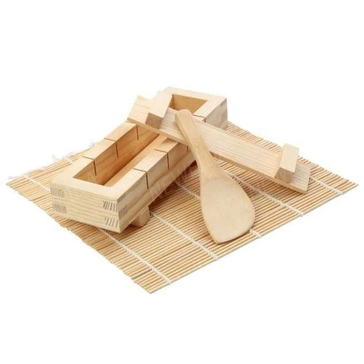 Excellent Sushi Tools Natural Beech Wood Sushi Maker Kit
