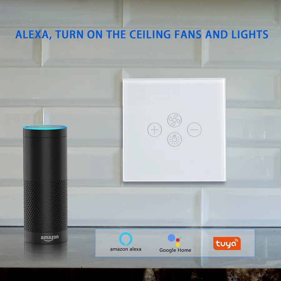 Hooanke EU WiFi Zigbee Tuya APP Remote Control 5 Speed Ceiling Fan Switch Touch Fan Speed Switch