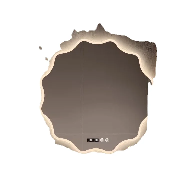 Top quality Factoryhot sales hotel HD bathroom mirror led Anti-fog mirror Touch screen light polygonal smart vanity mirror