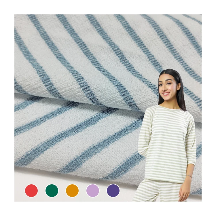 Custom OEM Yarn Dyed YD Knitted Jersey 100% Organic Cotton Fabric For Tshirts