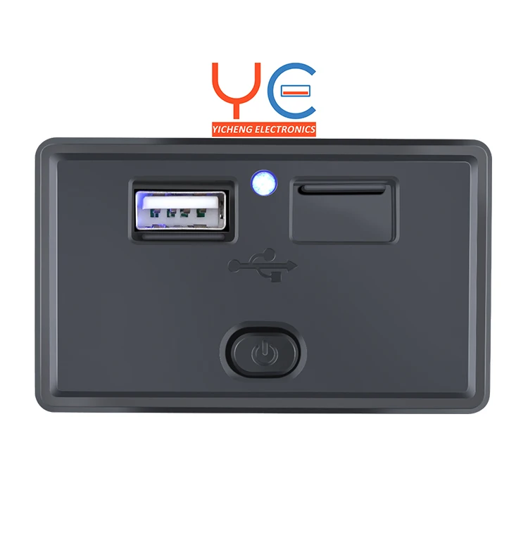 Панель поверхностного монтажа, 12 В, 24 В, выключатель вкл./выкл., двойная Быстрая зарядка 2,4 А, 4,8 А, два порта для фургона, автобуса, сиденья автобуса, USB-разъем для зарядного устройства