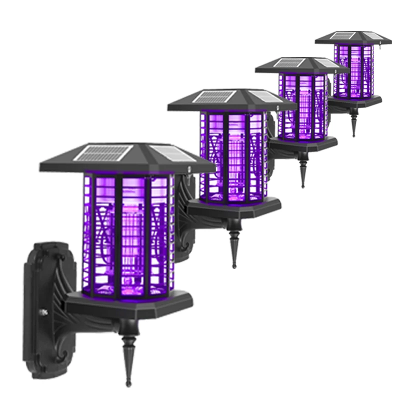 outdoor solar mosquito killer lamp high quality mosquito trap machine chargeable mosquito magnet trap