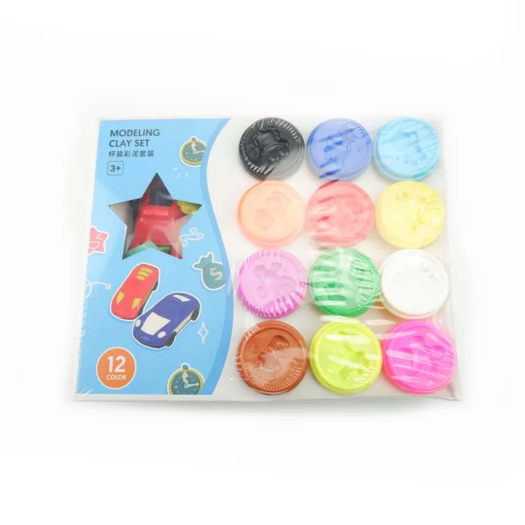 Kids slime Manufacturer diy air dry clay color 12 pots 50 Grams Play Dough Toy with Muti Colors