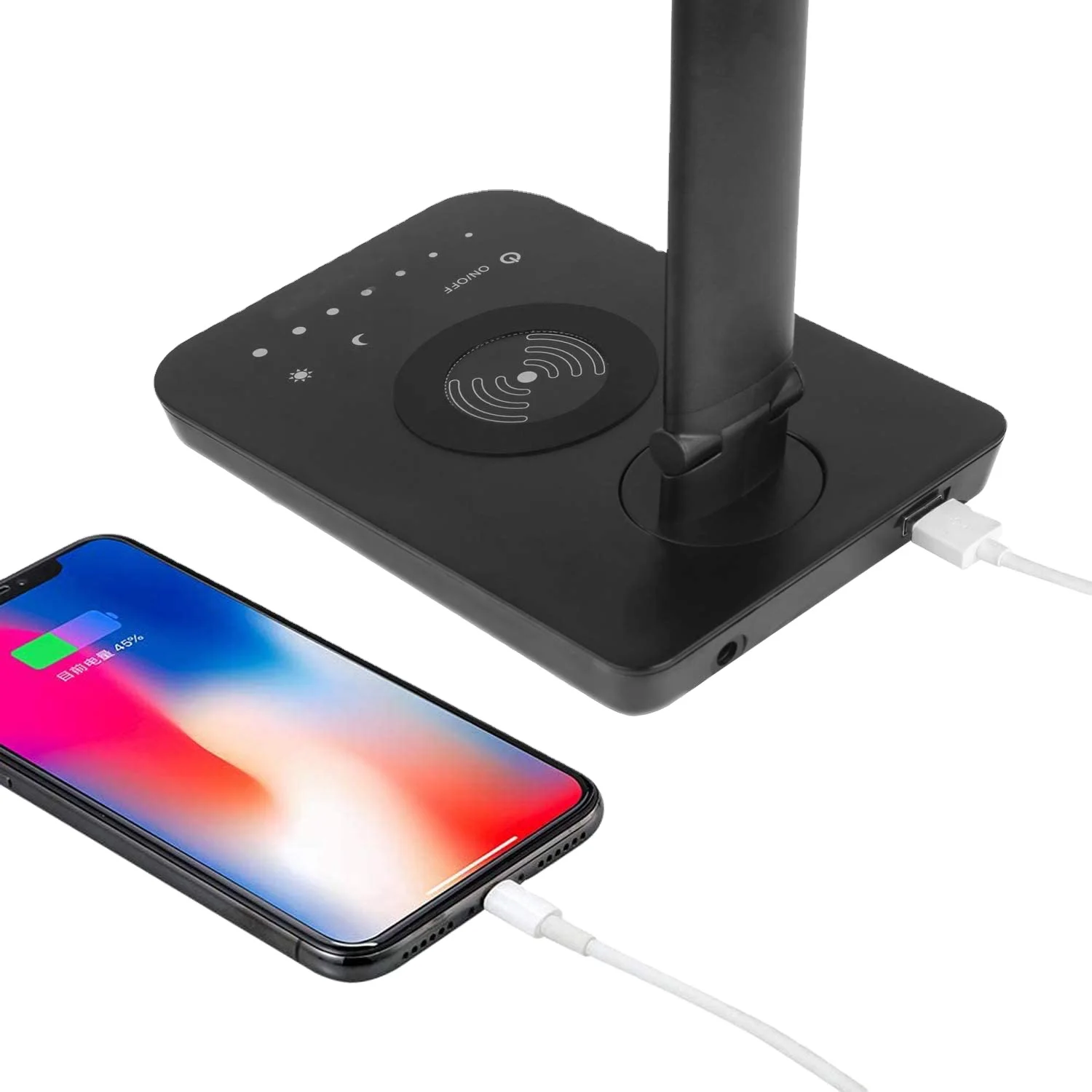 
 Настольная Светодиодная лампа для учебы, умное Беспроводное зарядное устройство, настольная лампа для чтения  