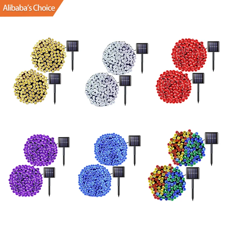 Solar Christmas Tree 6 Colors Light Remorte Control Light String