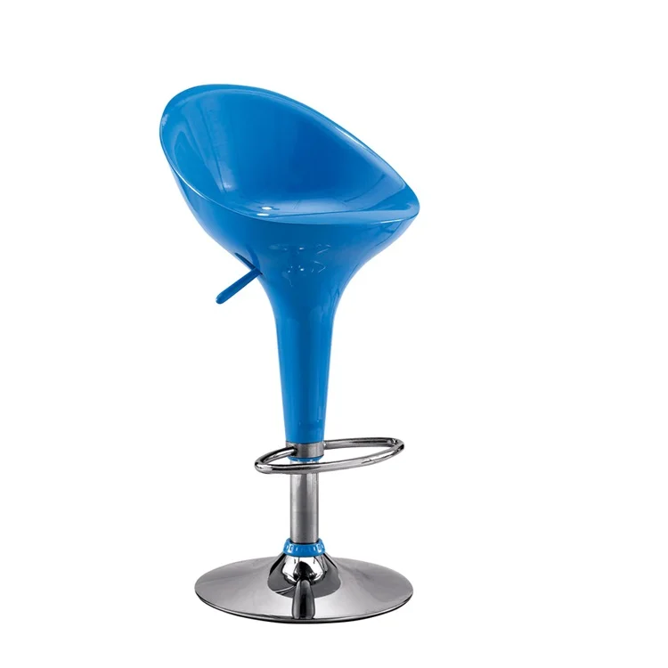 Height Adjustable Bar Chairs In Abs Hard Plastic,360 Swivel Gas Lift Kitchen Stool With Footrest
