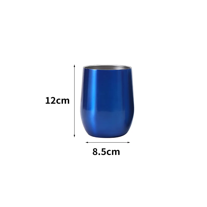 12OZ Wine seal Cover Custom Logo Mug Vacuum Insulated Thermos Egg Shape Coffee Tumbler Wine Beer With Lid