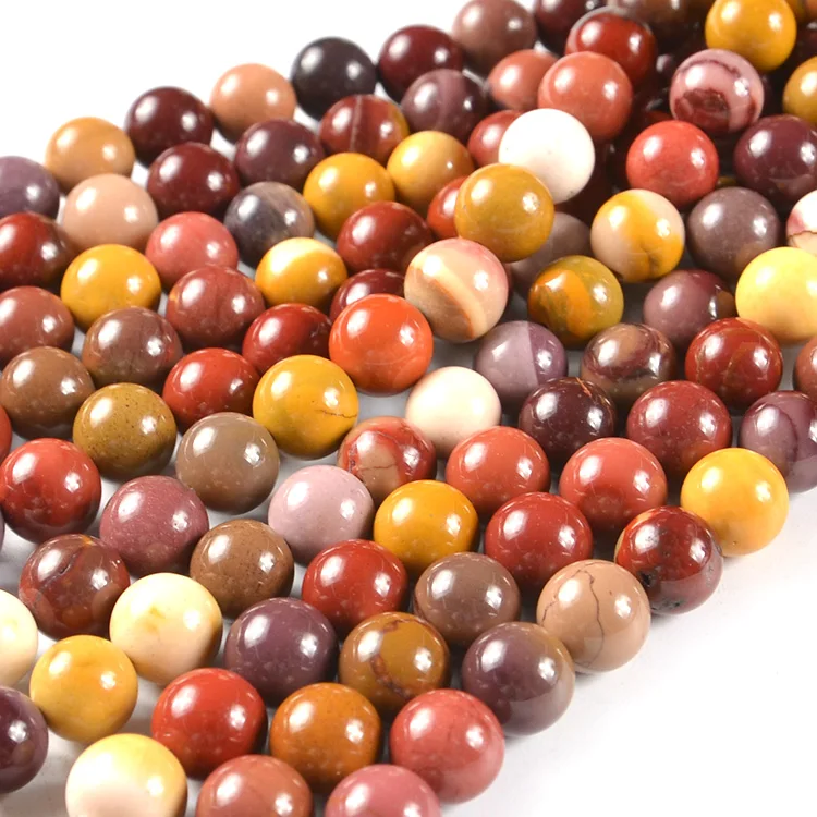 6mm 8mm 10mm Round Yolk Stone Strands Natural Gemstone Beads, Loose Precious Gemstone Wholesale