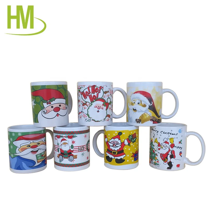 household decal printing ceramic christmas mug set