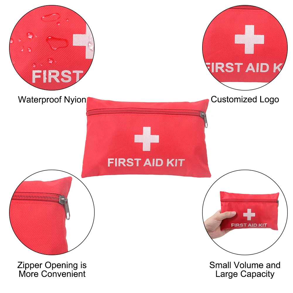 Hot selling Mini Emergency Kits for Car, Basic Outdoor Essentials Survival Trauma Kit Bag, Small Travel Medicine Kit for Home