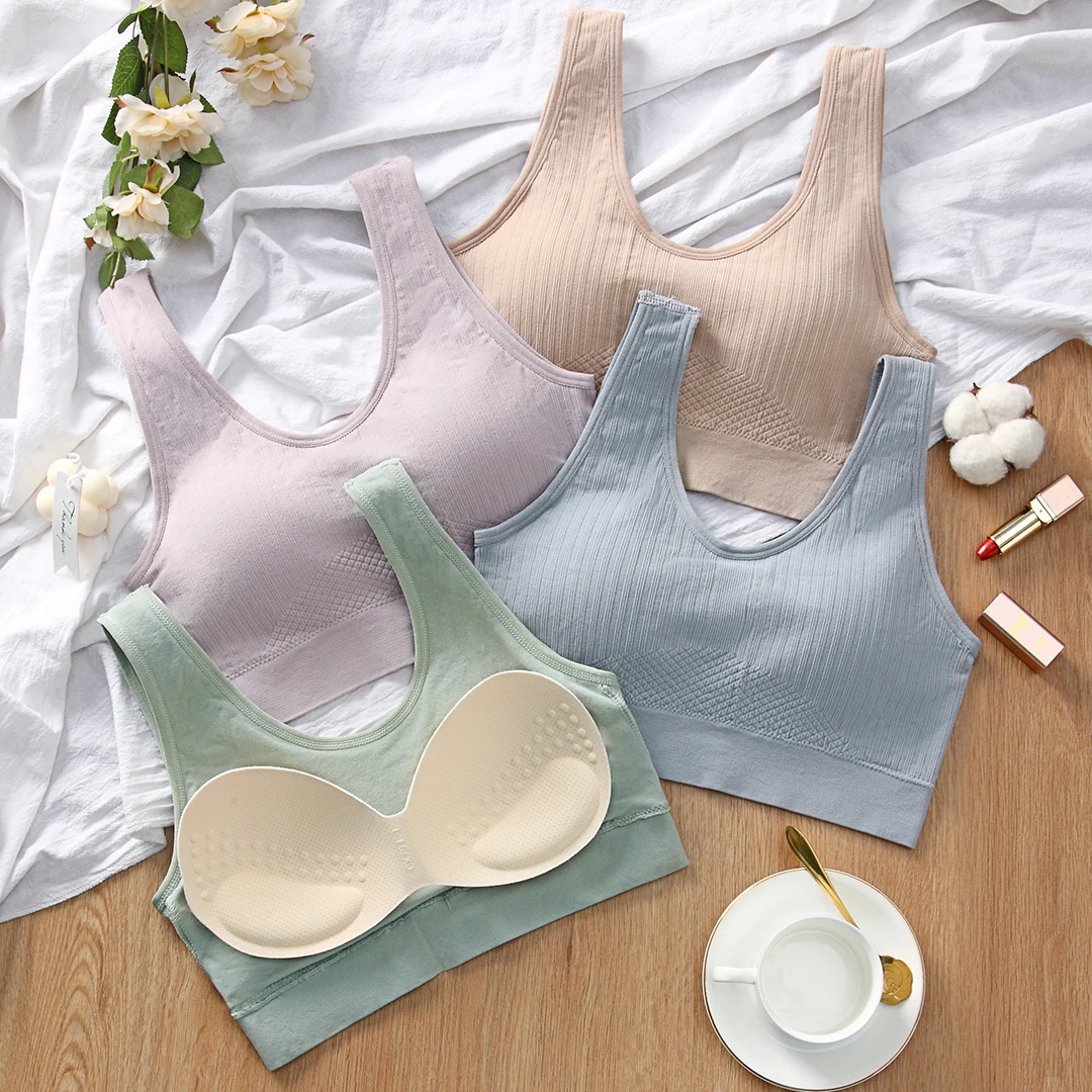 Бюстгальтер женский с U-образной спинкой, эластичный широкий латексный топ в полоску, из Таиланда, спортивный укороченный топ для фитнеса и спортзала