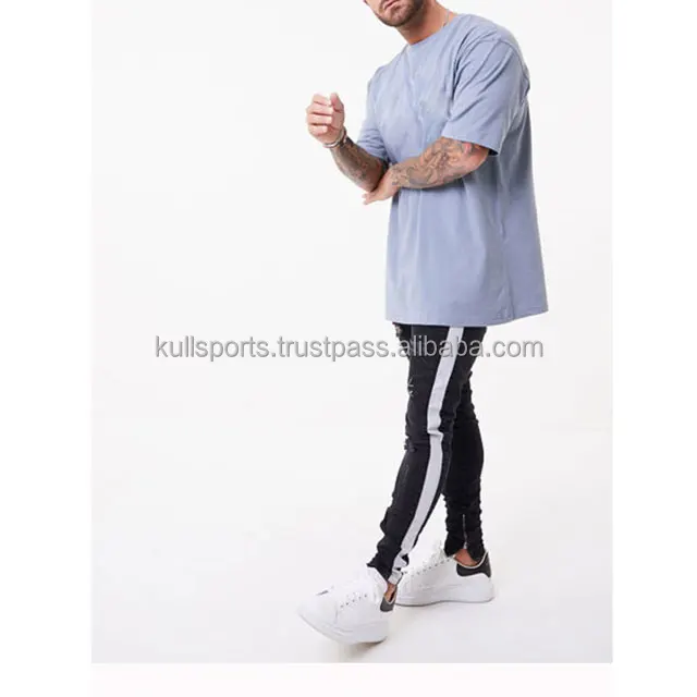 
Men 100% Organic OEM Men Clothes 2020 Hip Hop 100% Cotton O-Neck Harajuku Streetwear Casual neck black t shirts men 