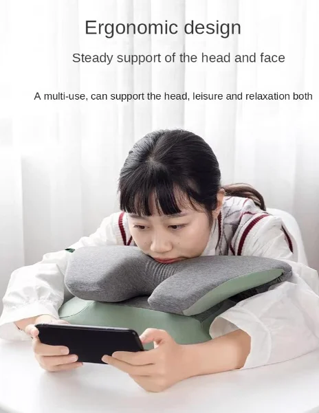 Face Down Pillow for Sleeping,Orthopedic Pillows for Neck Pain,Nap Sleeping Pillow Cushion for Office with Washable Cover