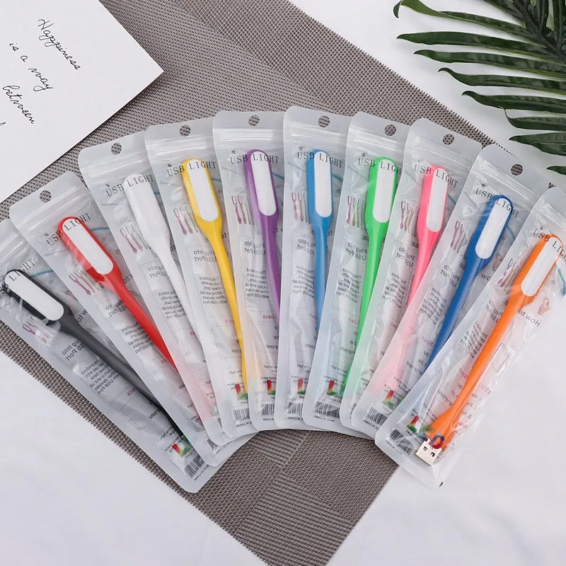 5V USB Mini LED Reading Night Lamp Multicolor Flexible Clip for Laptop Notebook Computer White Red Body with Bedroom Application