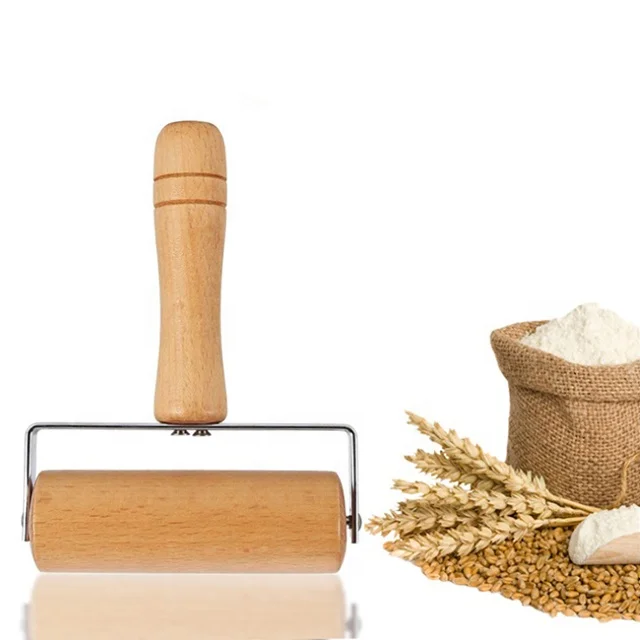 Factory Wholesale Beech Wood Pastry Pizza Rolling Pin for Home Kitchen Baking Pizza Dough Roller