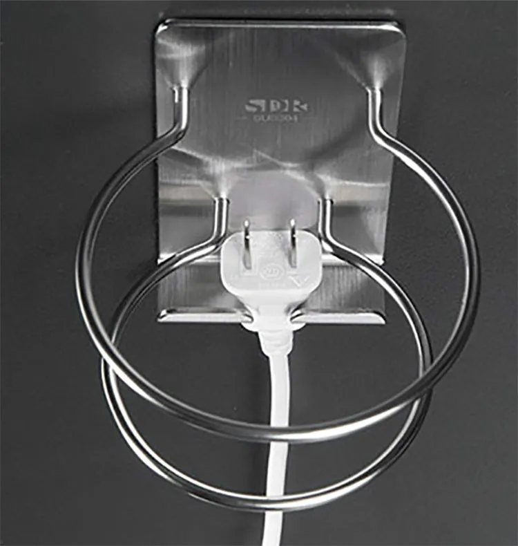 Bathroom Stainless Steel Wire household Metal Holder Wall Mounted Hair Drying Rack Hair Dryer Racks