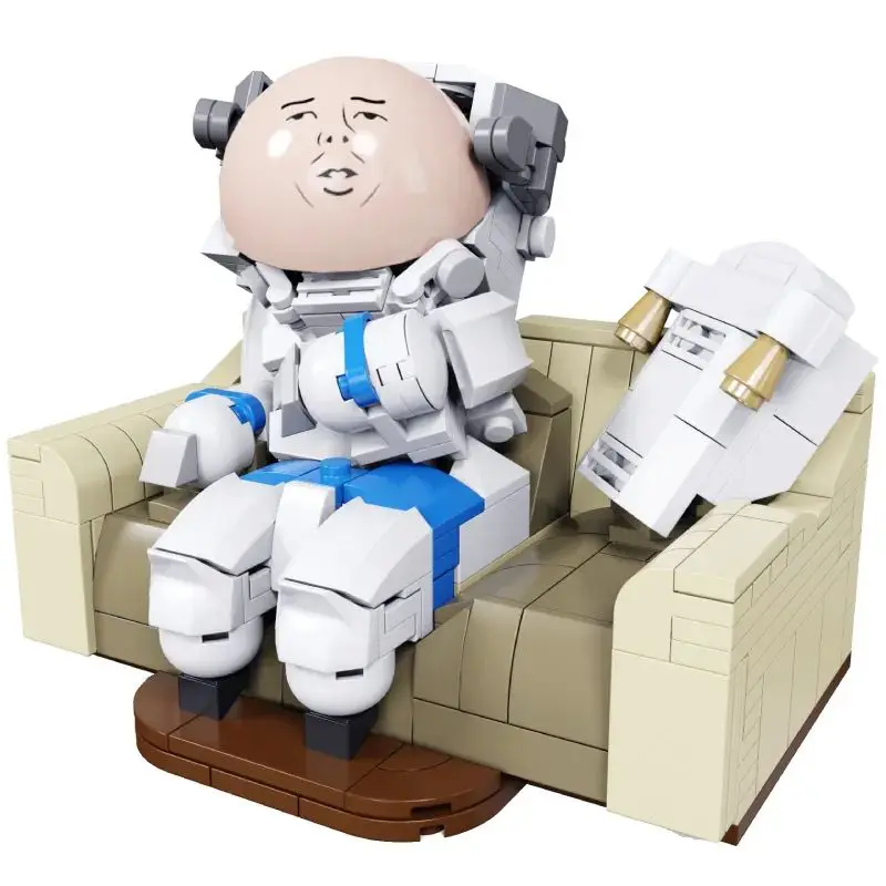 QIZHILE E01004 Aerospace series Lie down astronauts Creative DIY Toys Children Gift for model blocks building toys