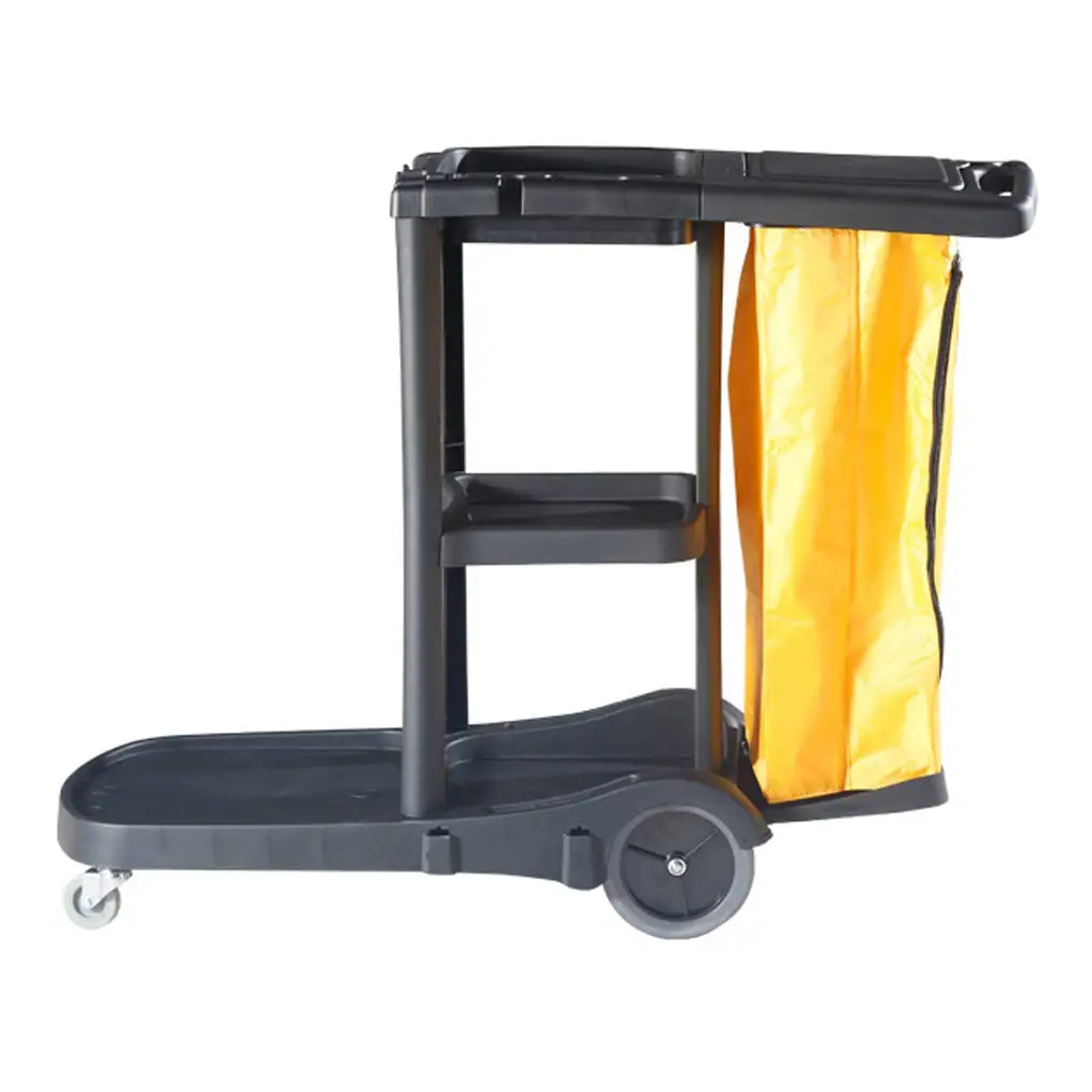 Multipurpose Plastic Hotel Hospital Housekeeping Maid Cleaning Cart Janitor Cart Cleaning Trolley