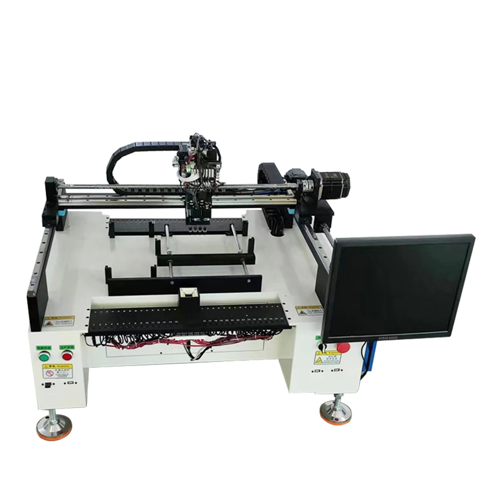 Ex-factory PCB assembly line 4/6 desktop pick-and-place machine 60 pneumatic flying positions